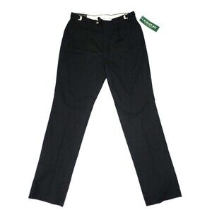 Black Dress Pants Linksport by Austad's Twill Pleated Front Expandable Waist, 36